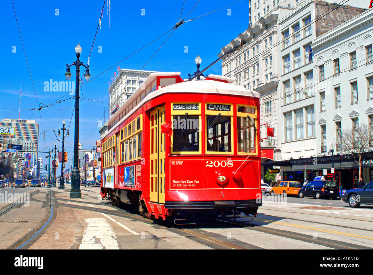 New Orleans-Straßenbahn Stockfoto