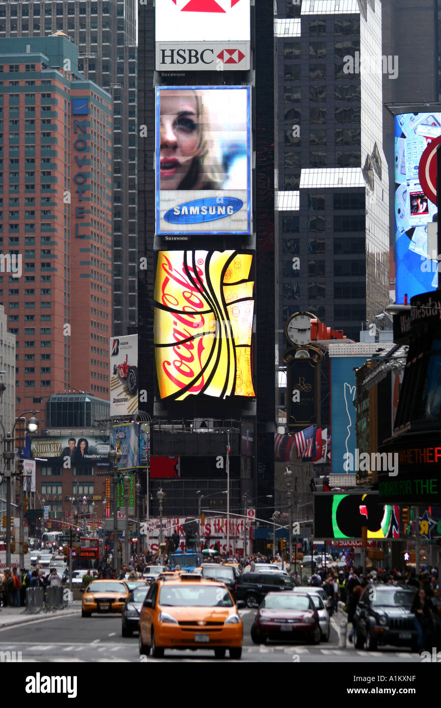 Times Square from 42nd street NYC Stockfoto