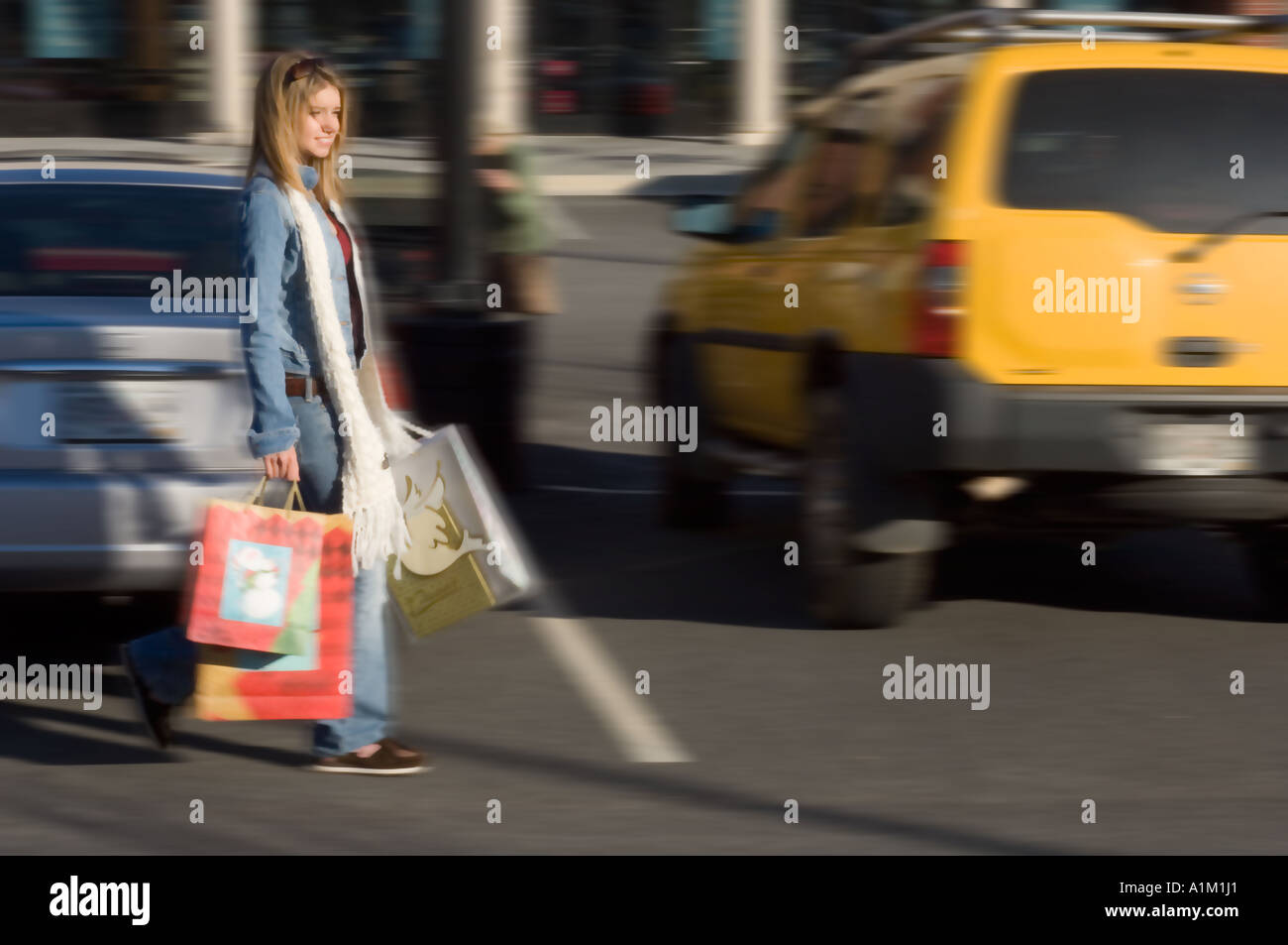 Weihnachts-shopping Urlaub Stockfoto