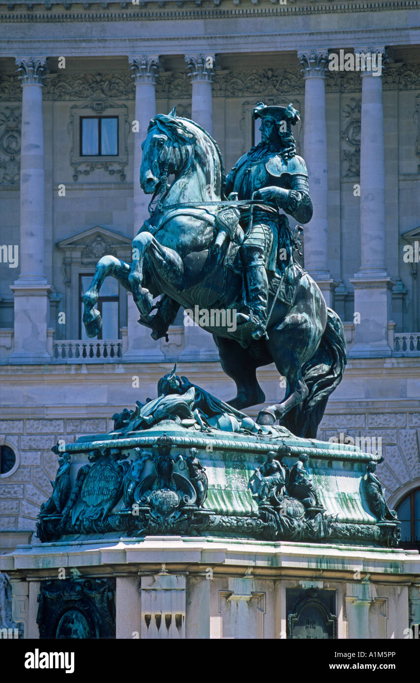 Prinz Eugene Statue, Hofburg, Wien, Österreich Stockfoto