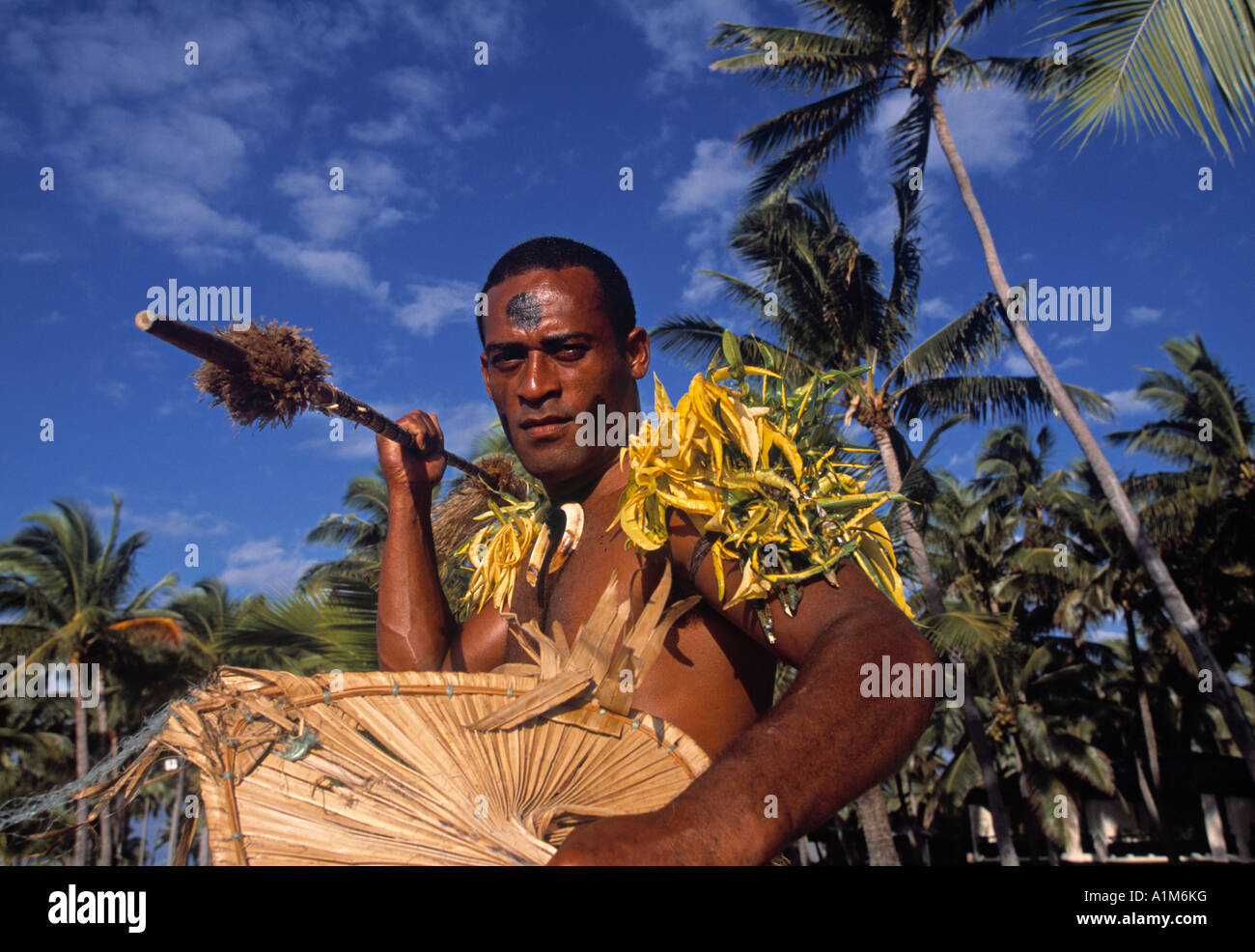 Fidschi Krieger, Denarau, Fidschi Stockfoto