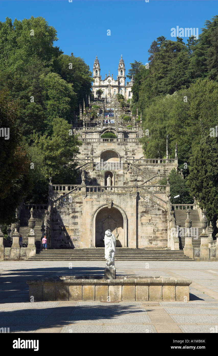 Igreja de Nossa Senhora Dos Remedios, Lamego, Douro-Region, Nordportugal Stockfoto