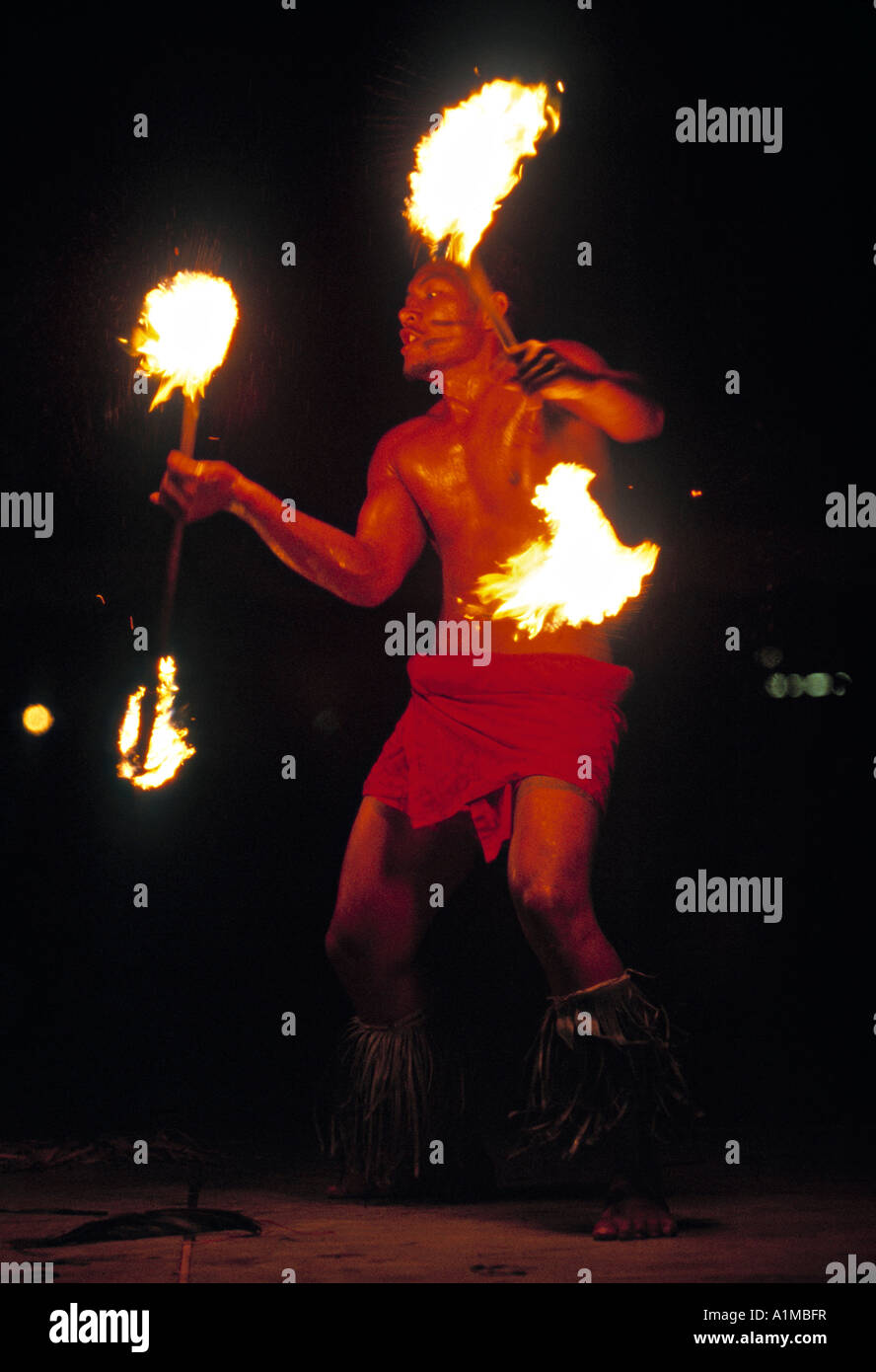 Feuer tanzen, Samoa Stockfoto