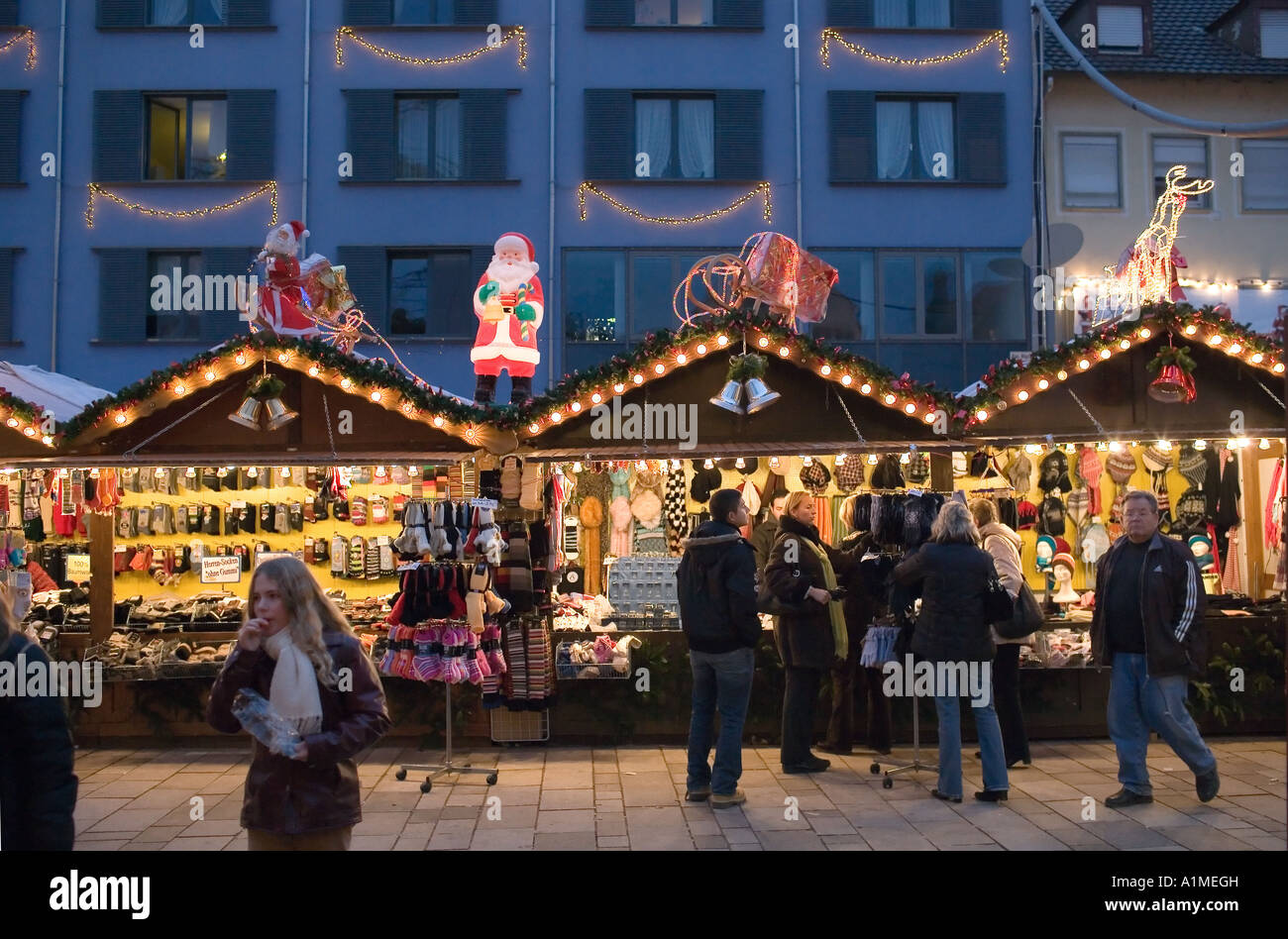 Weihnachtsmarkt, Offenburg, Baden-Württemberg, Deutschland ...