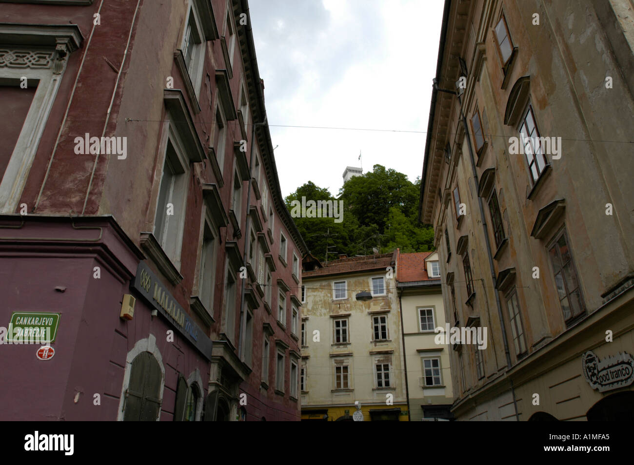 Ljubljana, Blick auf die Stadt Stockfoto