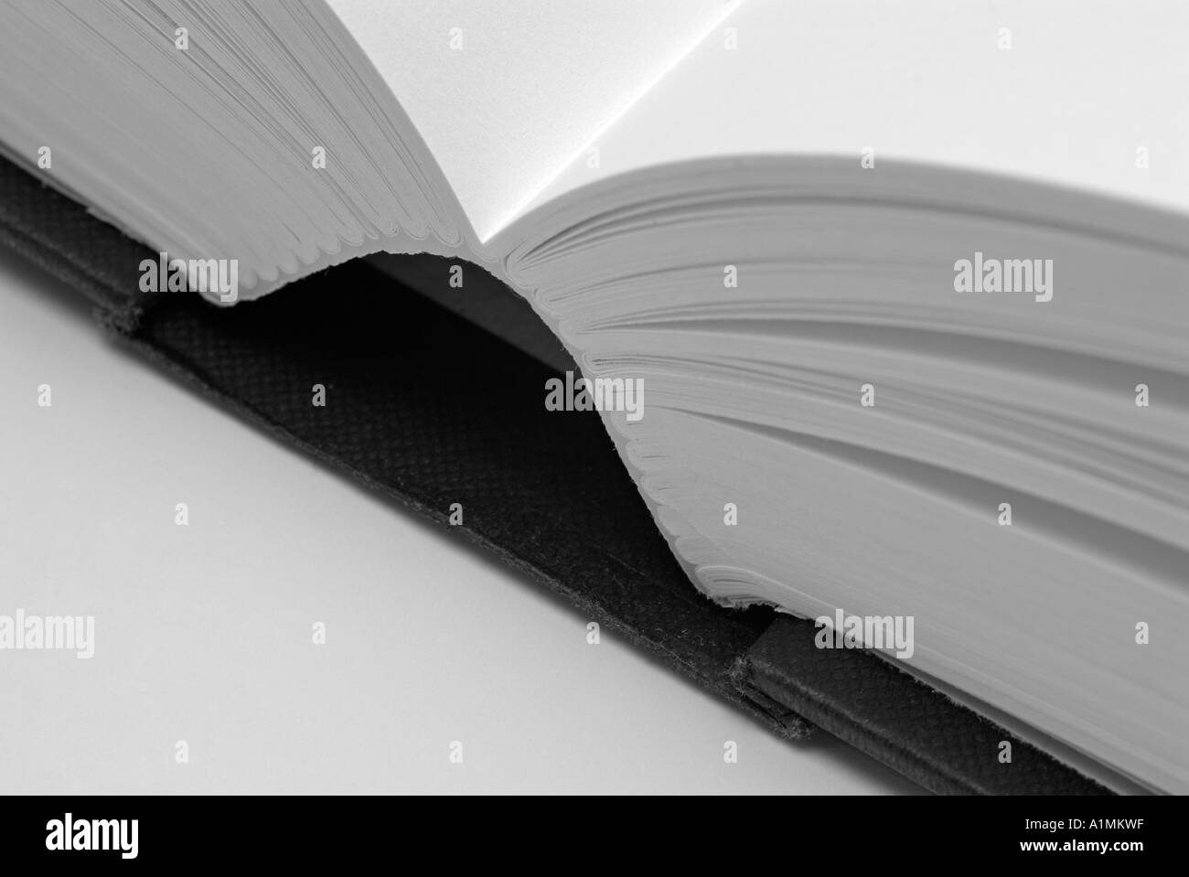 Abstract eines aufgeschlagenen Buches Stockfoto