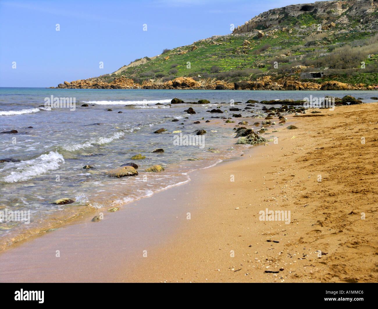 Ramla Bay Gozo Malta Stockfoto