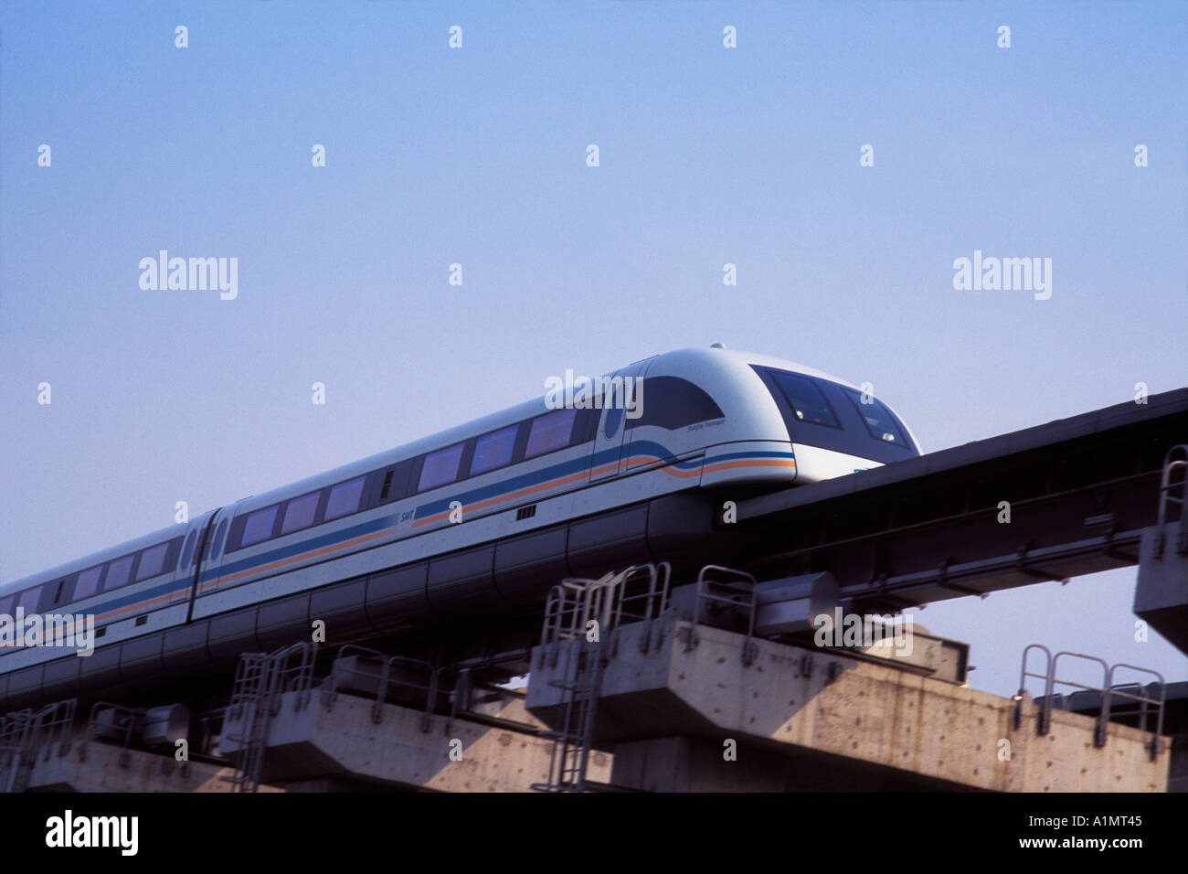 Welt s erste kommerzielle Magnetschwebebahn in Shanghai Stockfoto