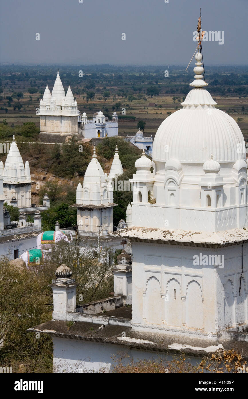 Komplex von 77 Jain-Tempel von Sonagiri im Bereich Bundelkhand in der Nähe von Gwalior in Madhya Pradesh Region von zentralem Indien Stockfoto