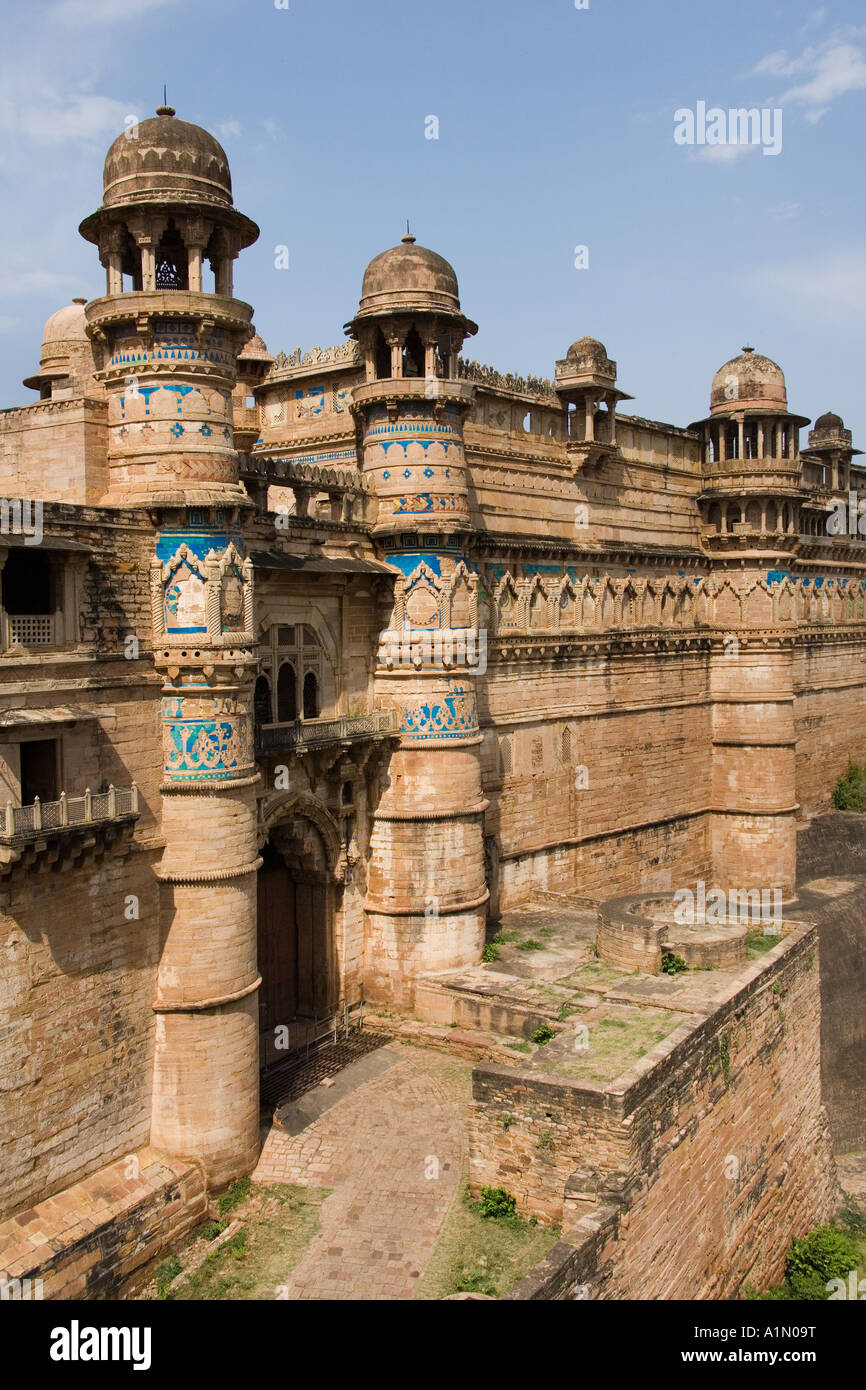 Der Mann Mandir Palace oder Gwalior Fort in der Stadt Gwalior in Madhya Pradesh Region von zentralem Indien Stockfoto