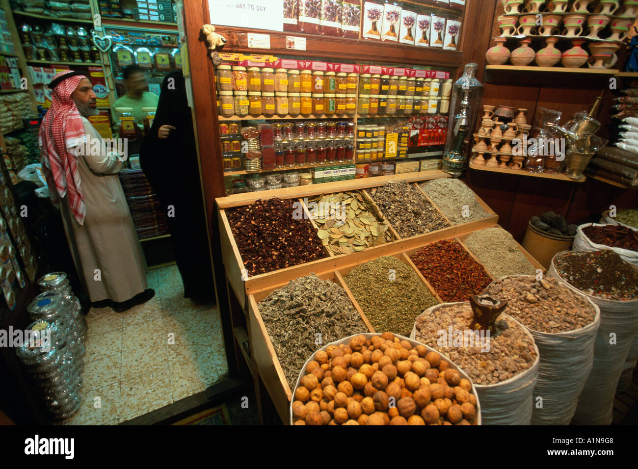 Gewürzmarkt, Dubai, Vereinigte Arabische Emirate Stockfoto
