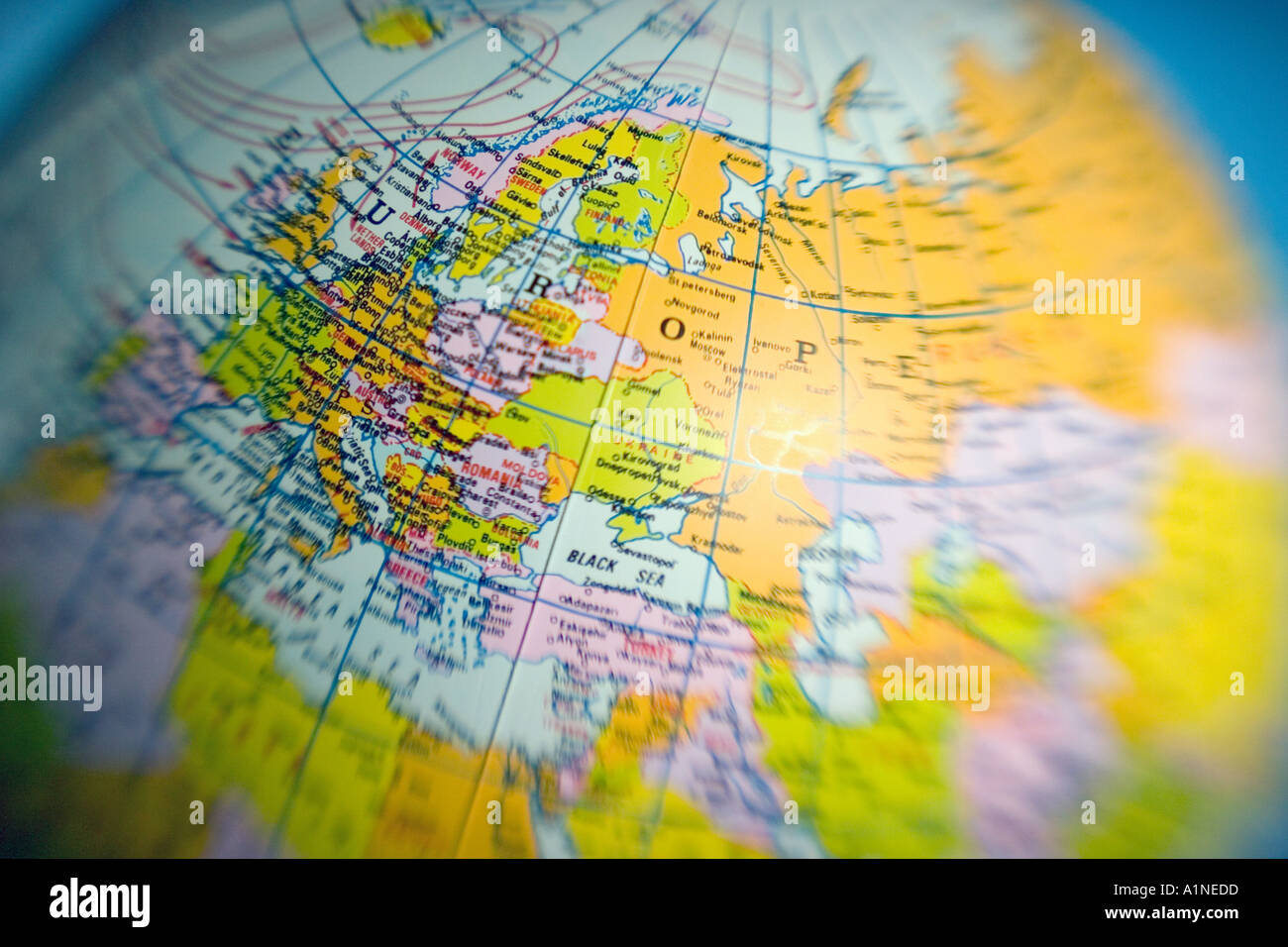 Globus Weltkugel für Europa Stockfoto