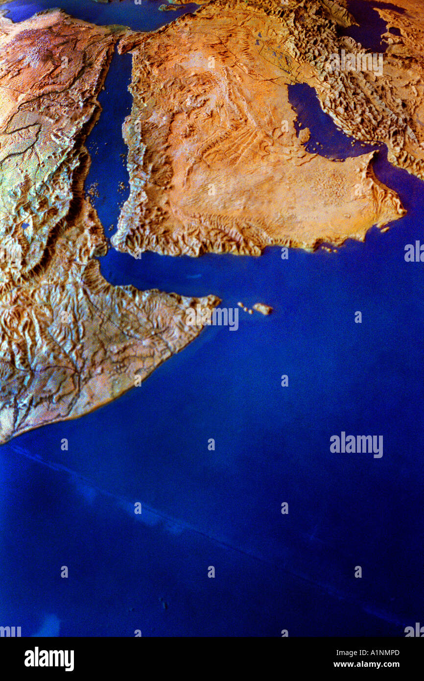 Arabische Halbinsel Erde aus dem Weltraum Stockfoto