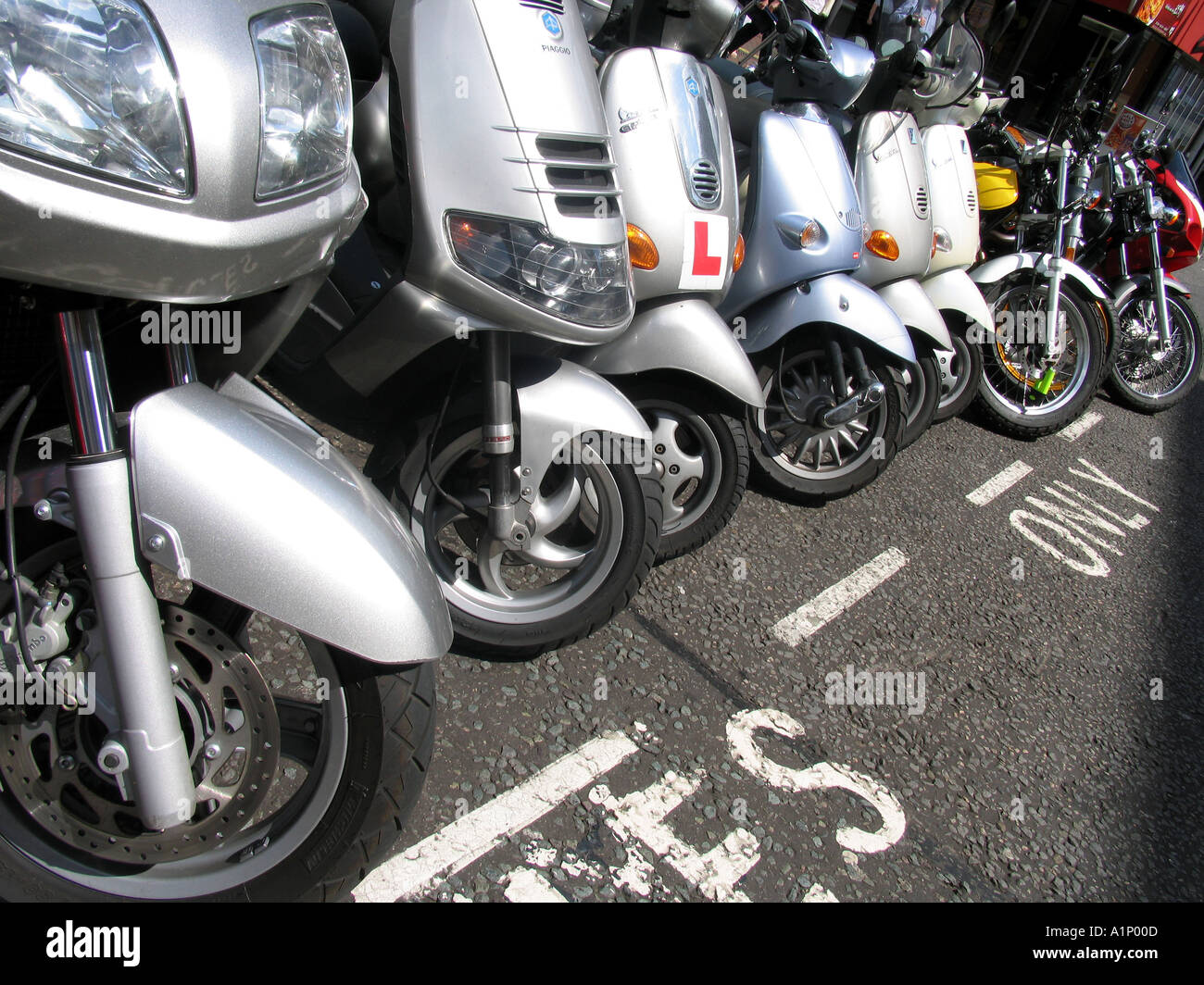 Fahrräder Parkplatz London Stockfoto