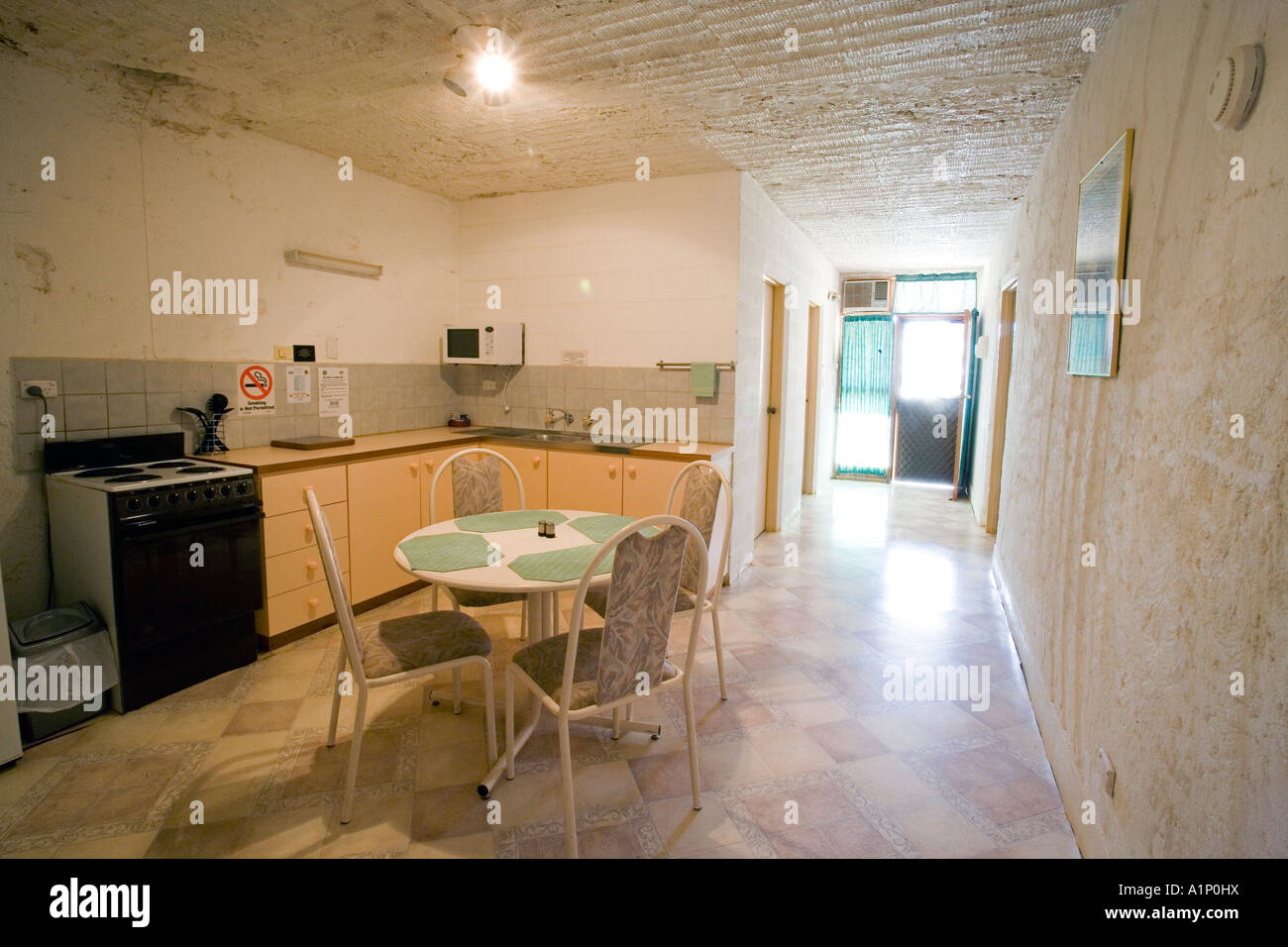 Desert View unterirdischen Wohnungen Coober Pedy Outback South Australia Australien Stockfoto