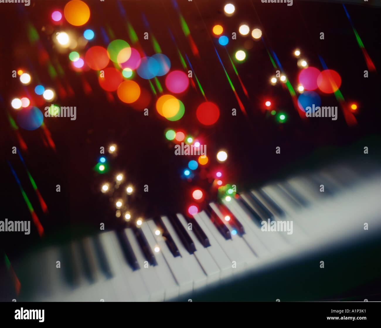 Die Klavier und musikalische Noten Stockfoto