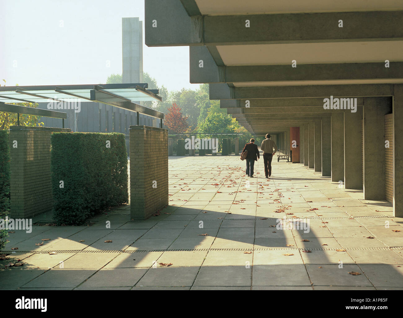 Blick auf große Quad St. Catherines College in Oxford Stockfoto
