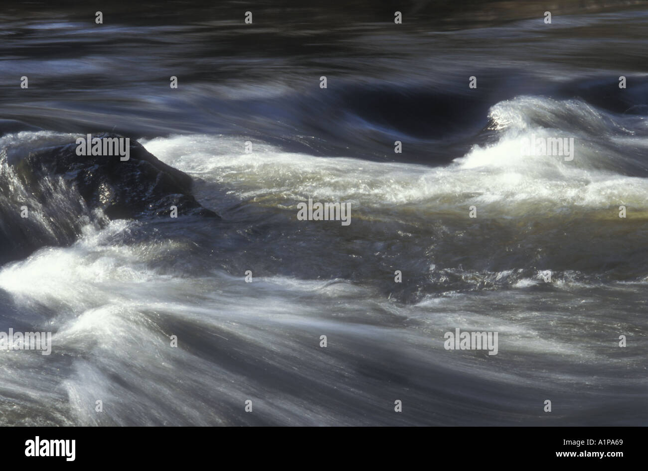 STEHENDE WELLE AUF DEM FLUß TEIGN DEVON ENGLAND Stockfoto