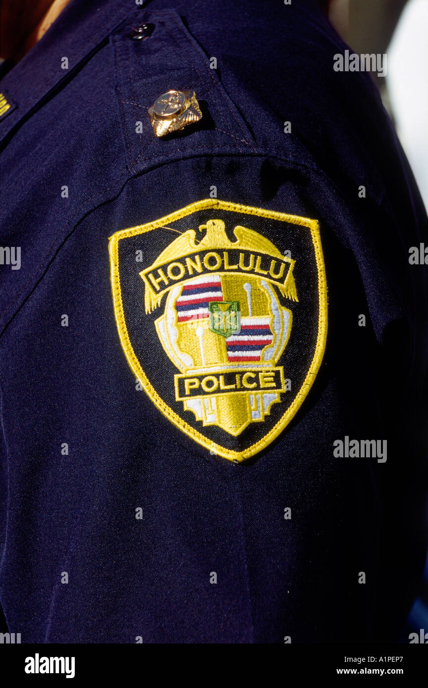 Hawaii, Honolulu Polizei Abzeichen Stockfoto