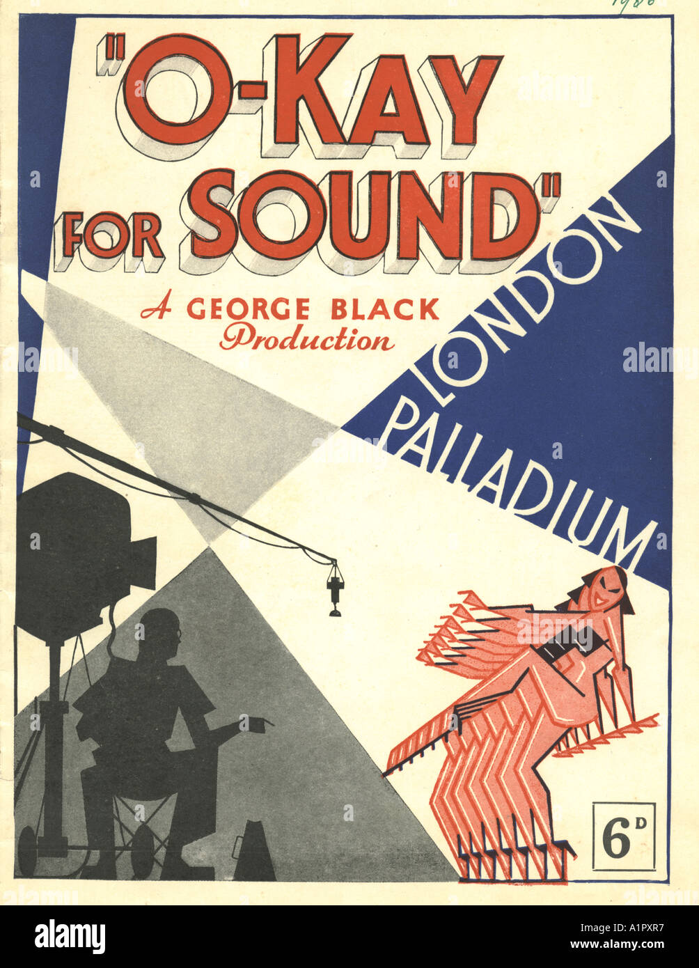 London Palladium Programm für "O-Kay für Sound" 1936 Stockfoto