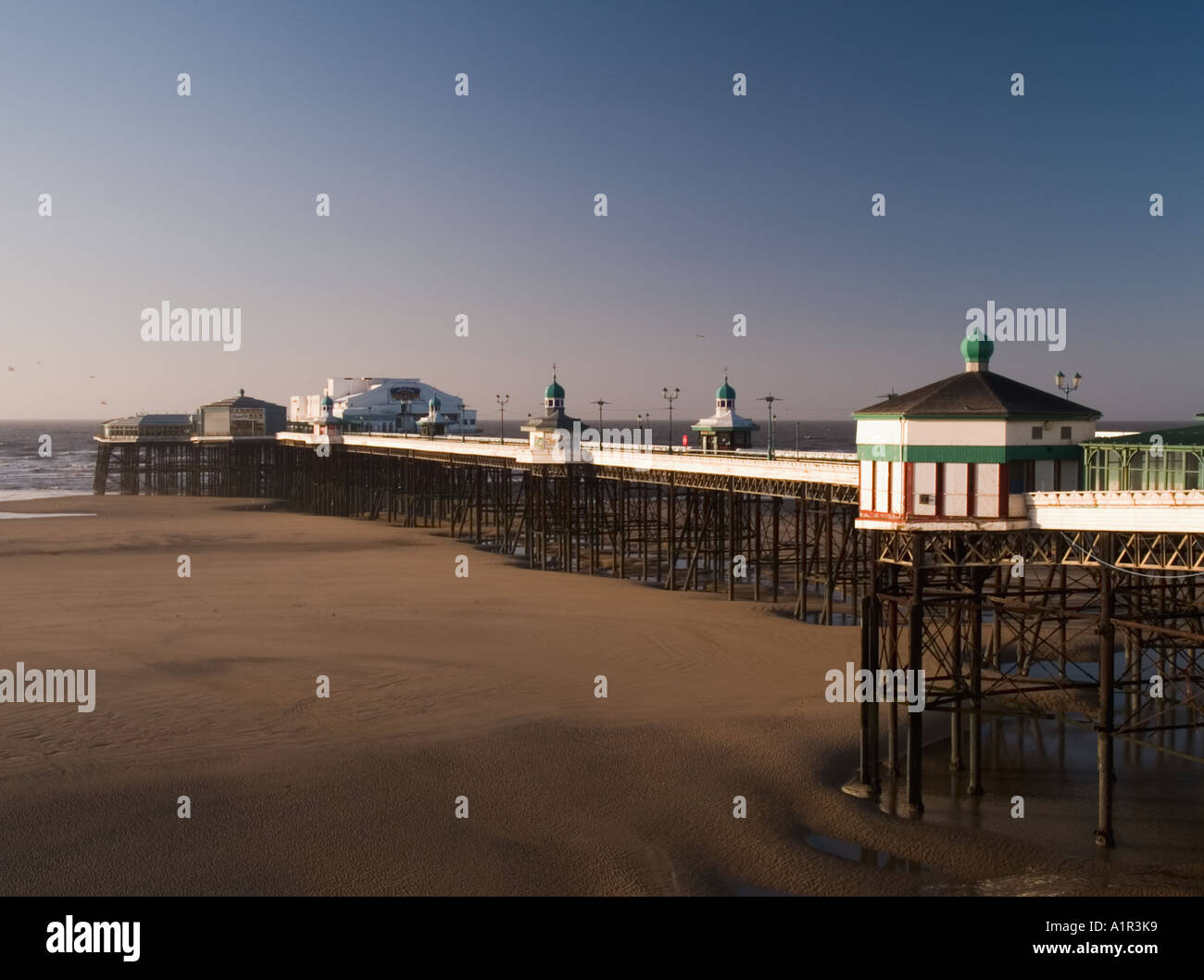 North Pier Blackpool am späten Nachmittag Stockfoto