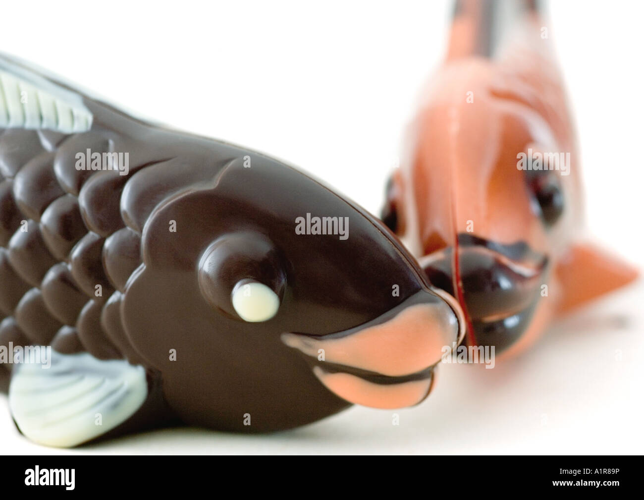 Schokolade Fisch Stockfoto