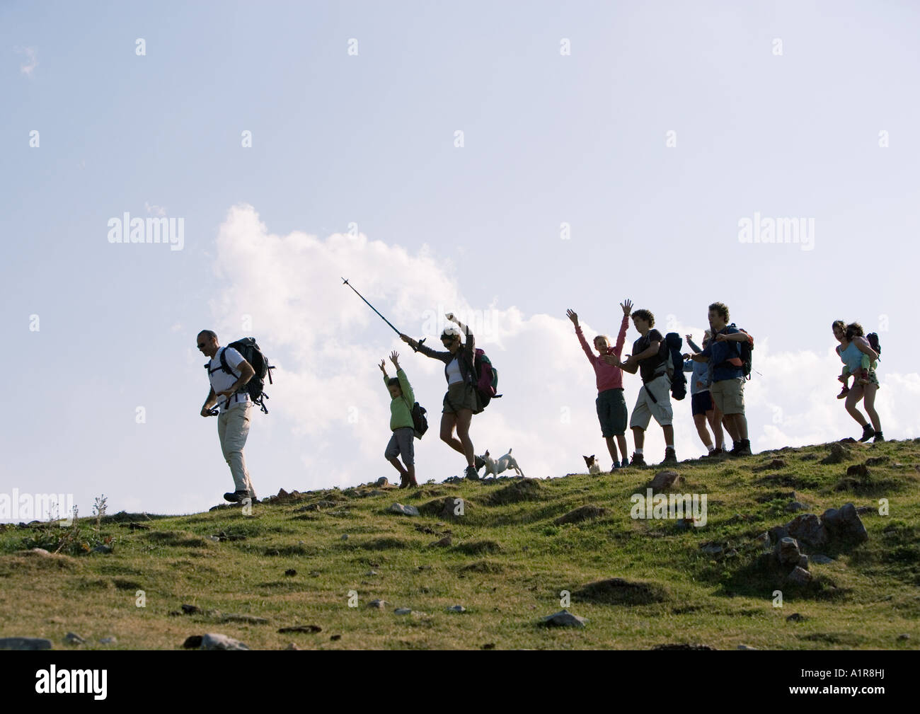 Gruppe von Wanderern Stockfoto