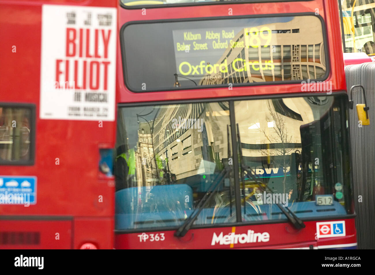 Verkehr auf Oxford Straße in london Stockfoto