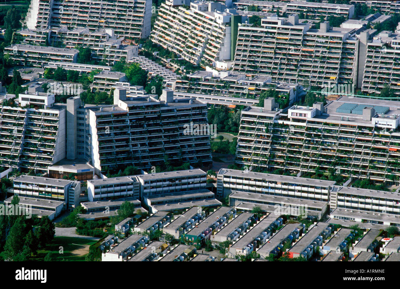 Olympisches Dorf bei den Olympischen Boden Bayern München Stockfoto