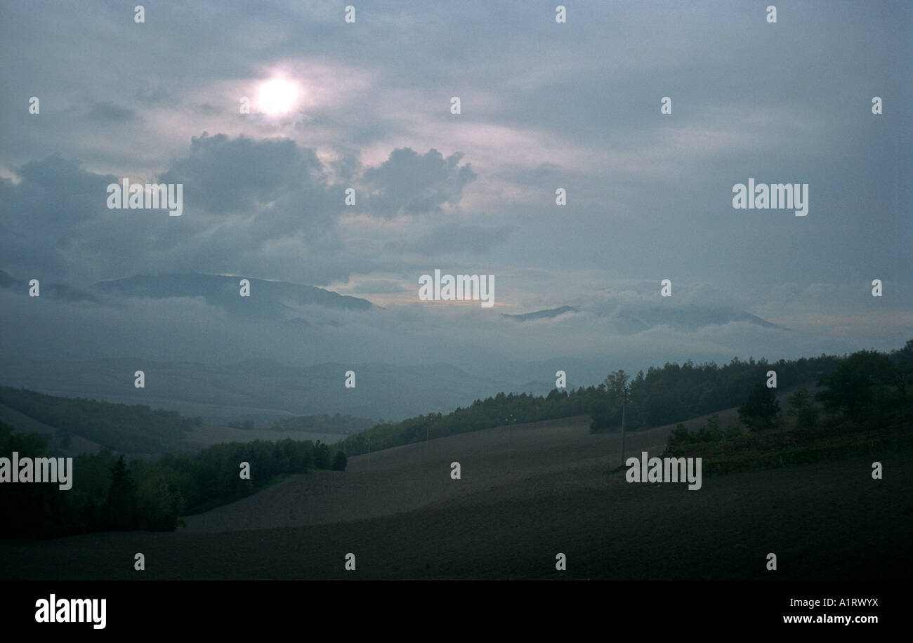 Landschaft Nr. Cagli, Le Marche, Italien Stockfoto