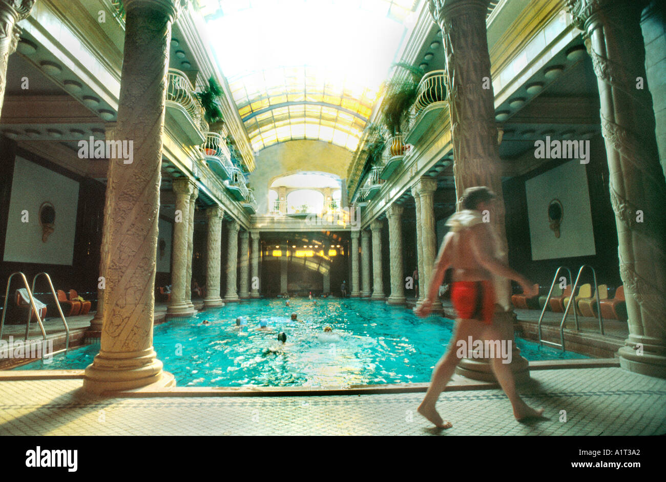 Budapest Ungarn, innen 'Gallert Hotel"Spa-Pool"five Star"im Urlaub Stockfoto