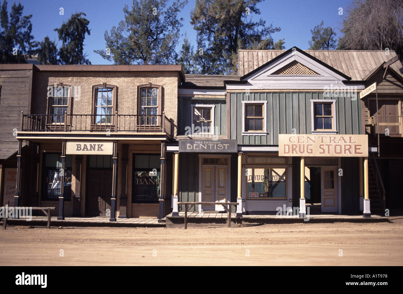 Laramie Street Warner Brothers Studios Los Angeles Stockfoto