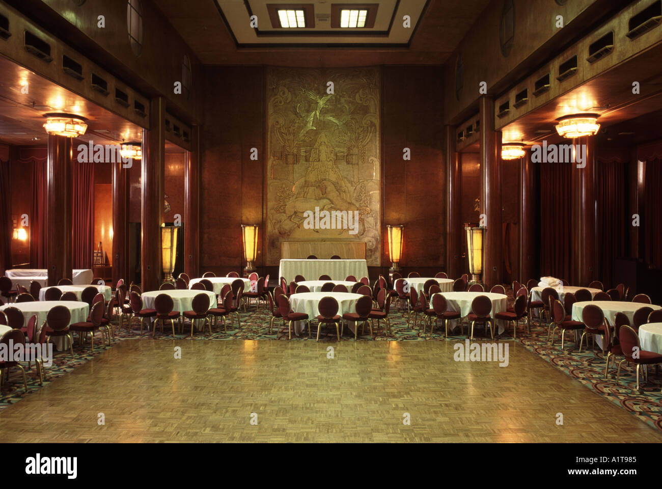 Grand Salon Königin Mary Long Beach Los Angeles Kalifornien USA Stockfoto