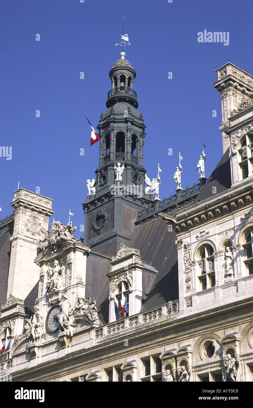 Hotel de Ville Paris Stockfoto