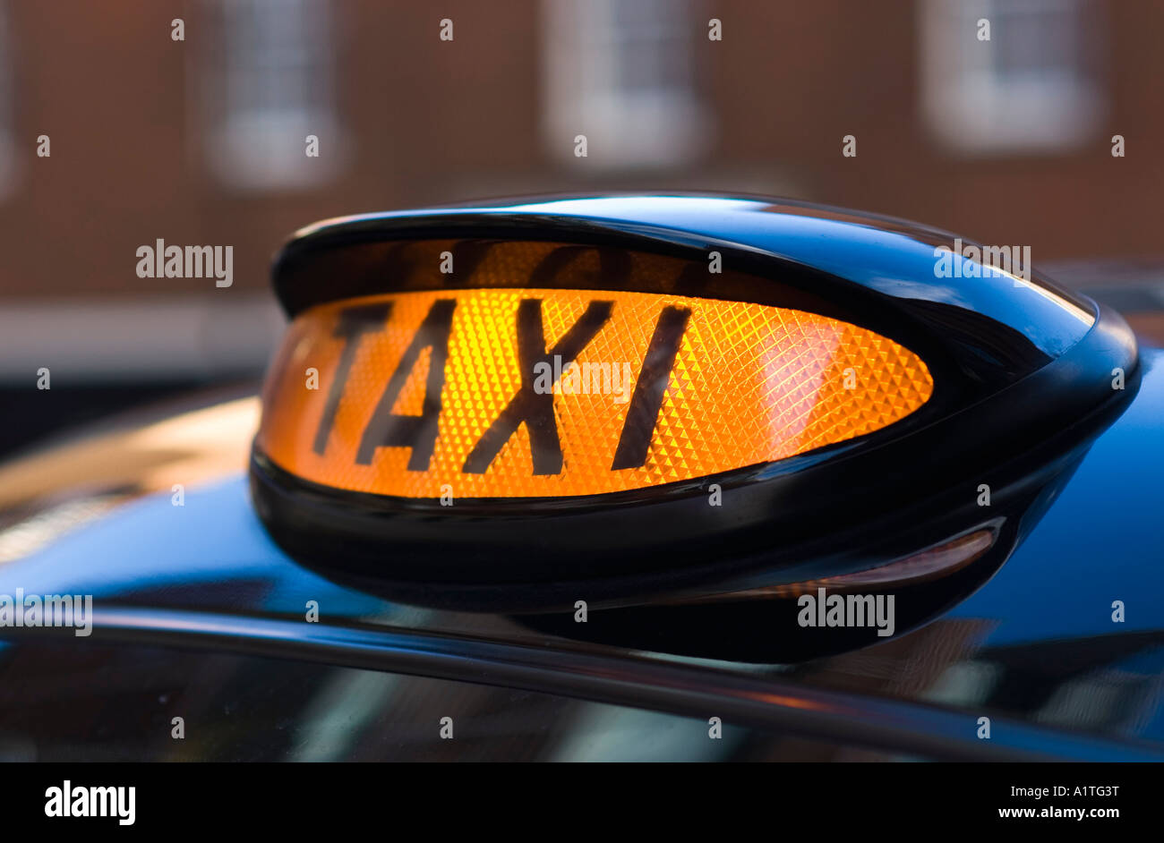 Taxi in London UK Stockfoto