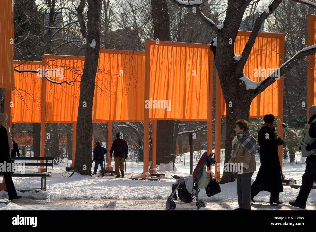 Die Gates Central Park New York Stockfoto