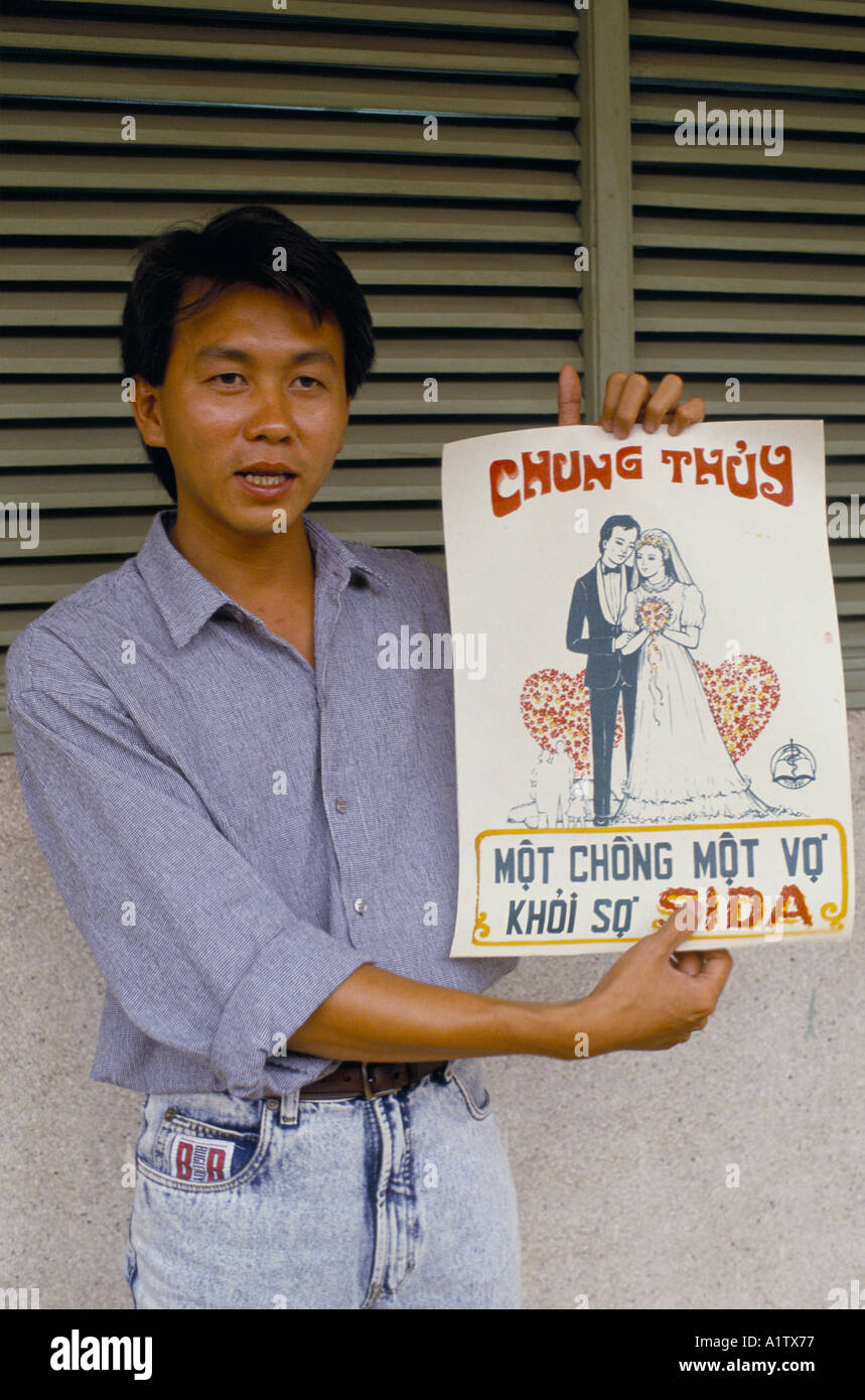 AIDS AUSBILDUNG VIETNAM HCMC 1991 Stockfoto