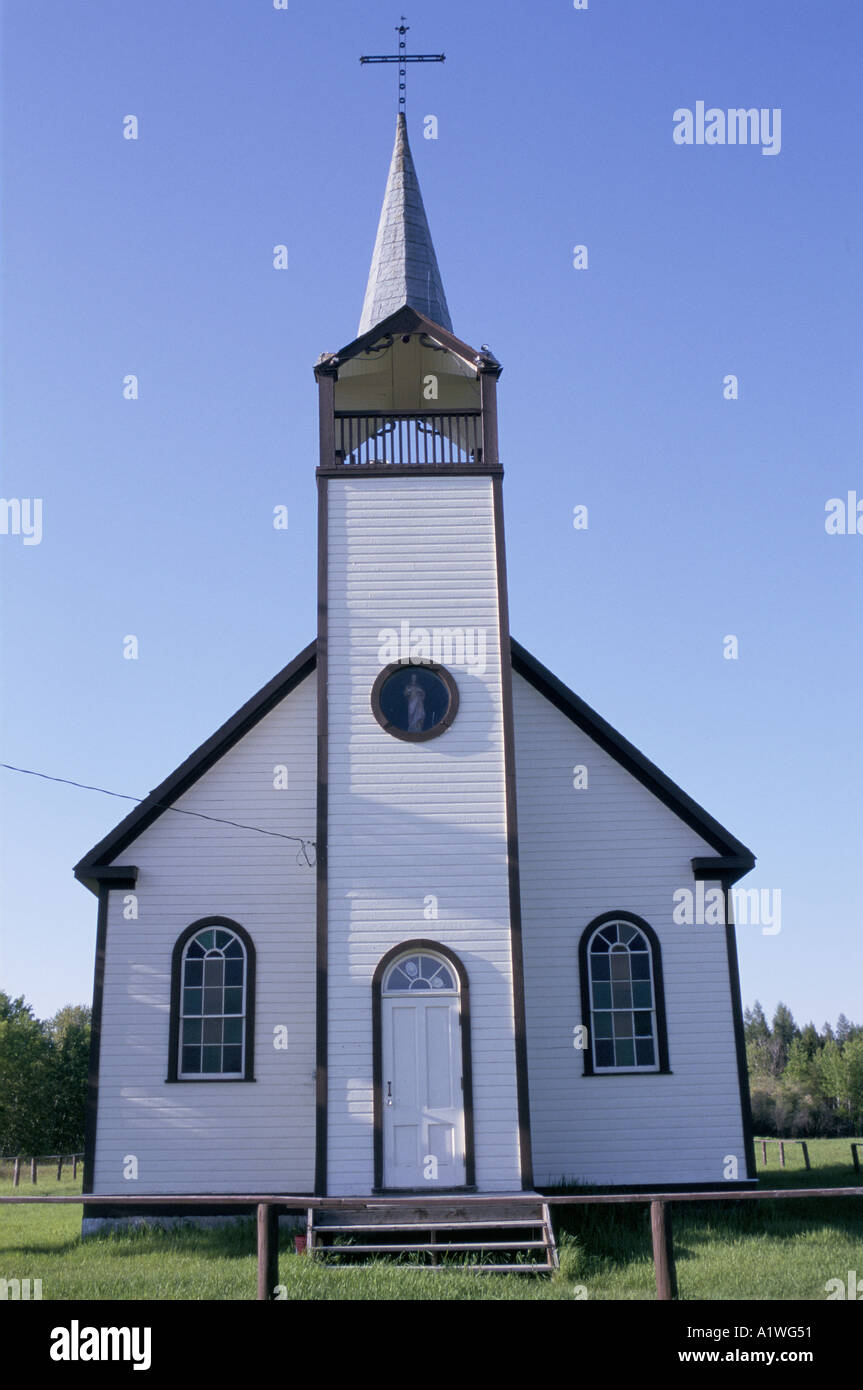 MULDE WASSER KANADA SEYMOURVILLE KIRCHE, DIE FUNGIERT AUCH ALS GEMEINDEZENTRUM HOHLEN WASSER 1998 Stockfoto