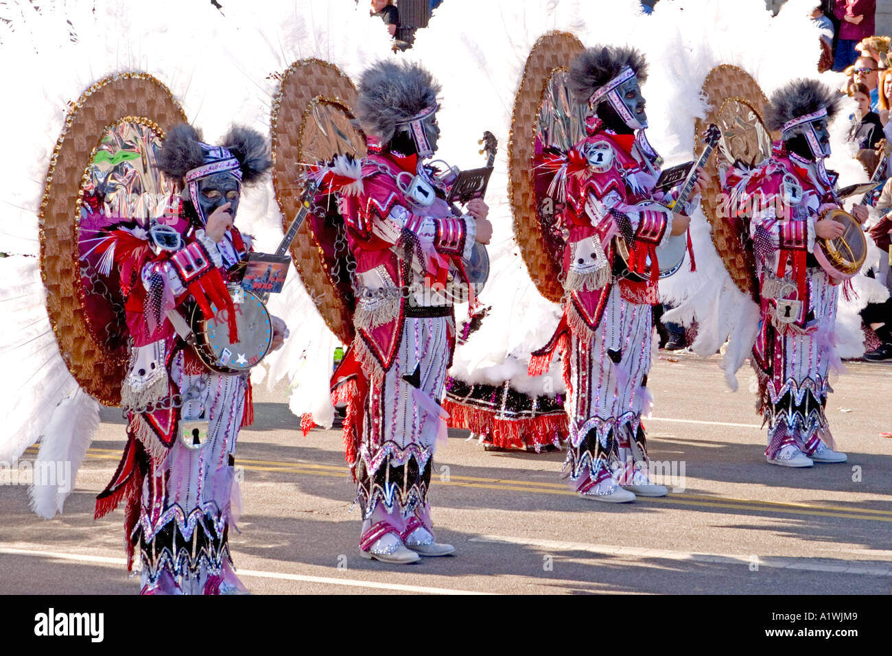 Die berühmten Mummer Parade in Philadelphia am Silvester Tag 2005. Stockfoto