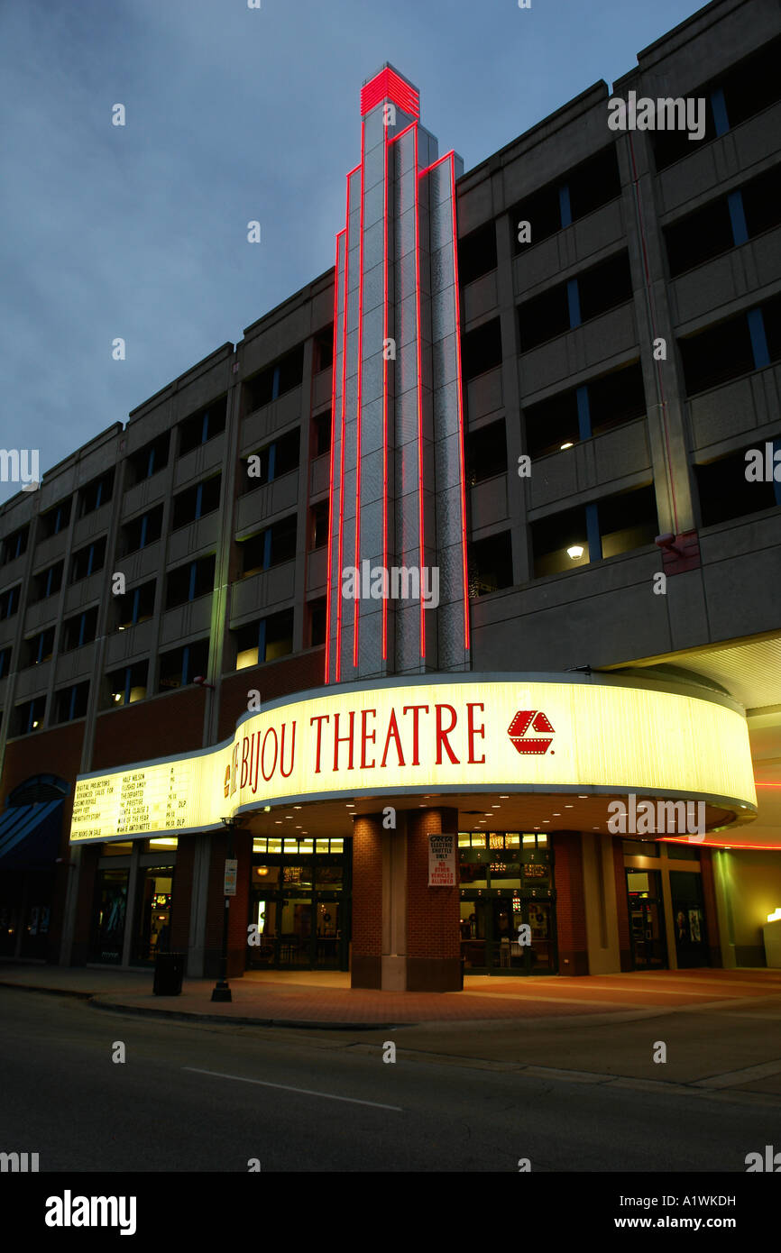 AJD54103, Chattanooga, TN, Tennessee, das Bijou Theatre, Abend Stockfoto