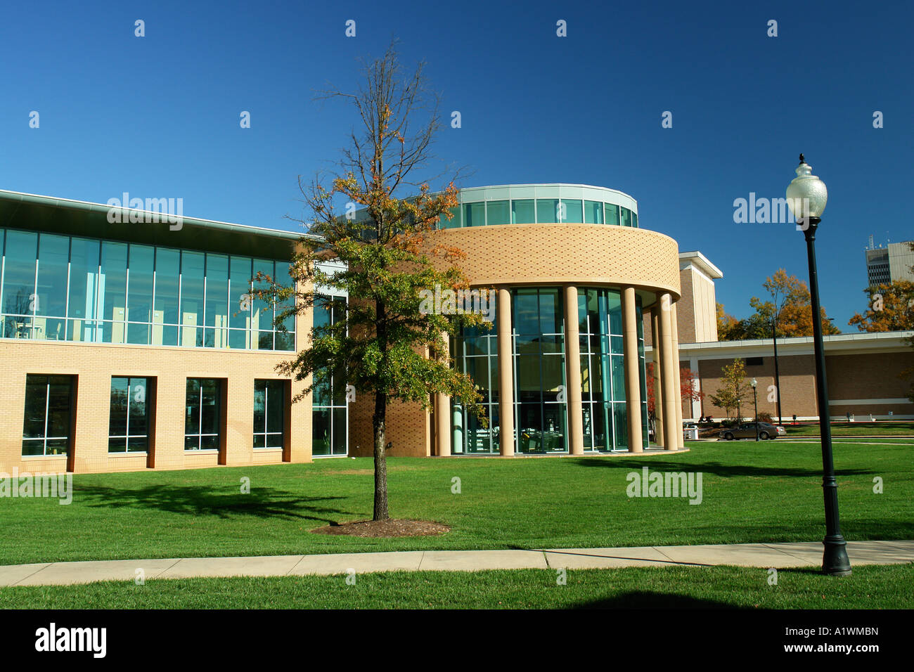 AJD54345, Greenville, SC, South Carolina, Greenville County Hughes Bibliothek Stockfoto