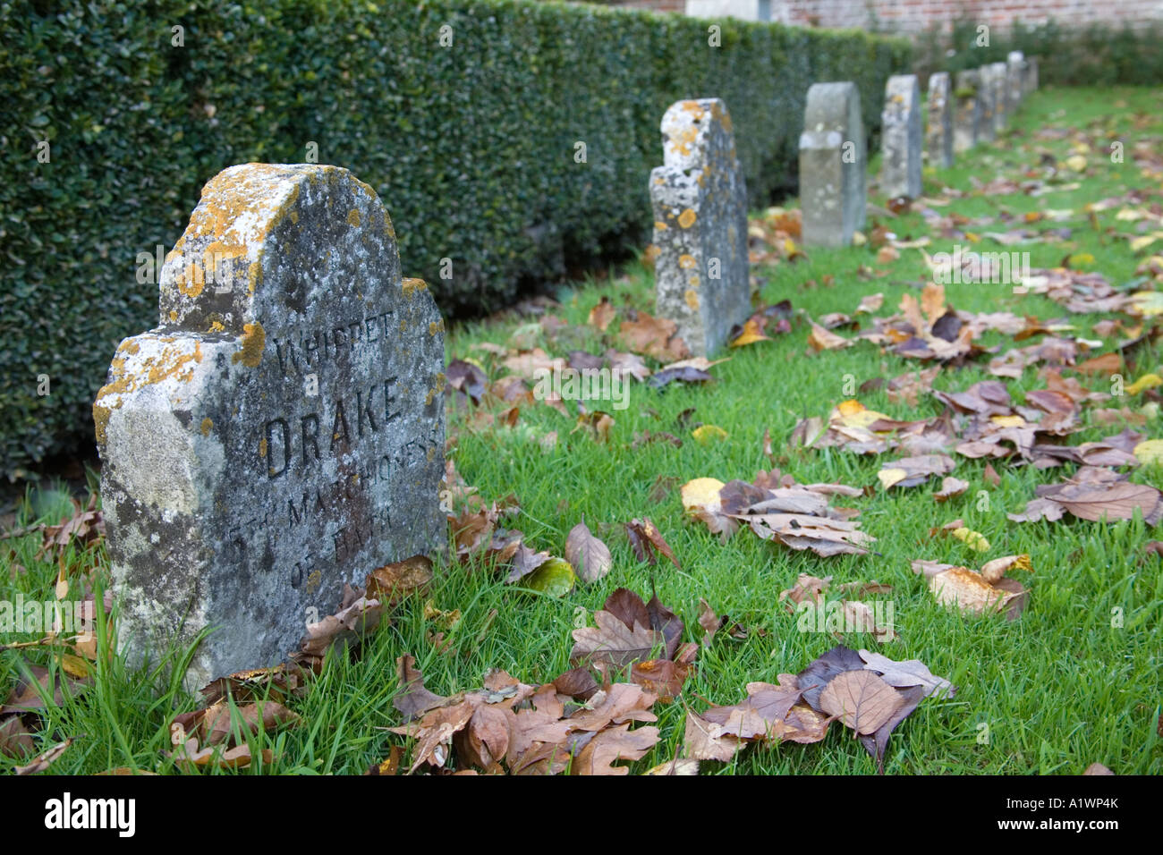 Grabstein in einem Haustier Friedhof longleat Stockfoto