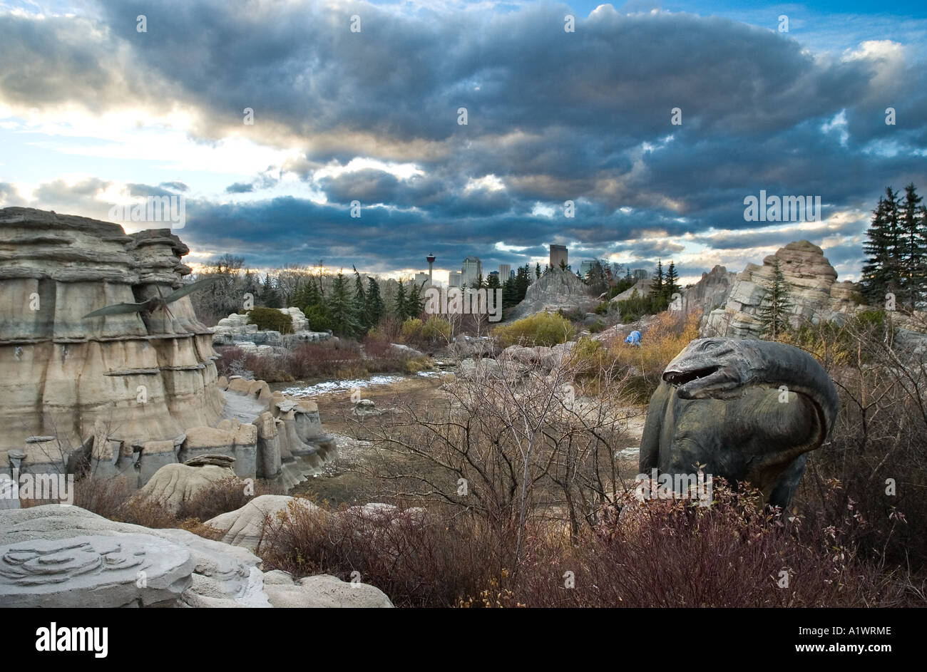 Der Calgary Zoo prähistorischen Park in Calgary Alberta Kanada Stockfoto