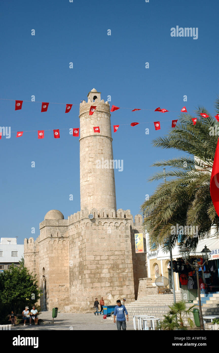 Ribat Festung neben Place Farhat Hached auf die Medina von Sousse Stadt in Tunesien Stockfoto