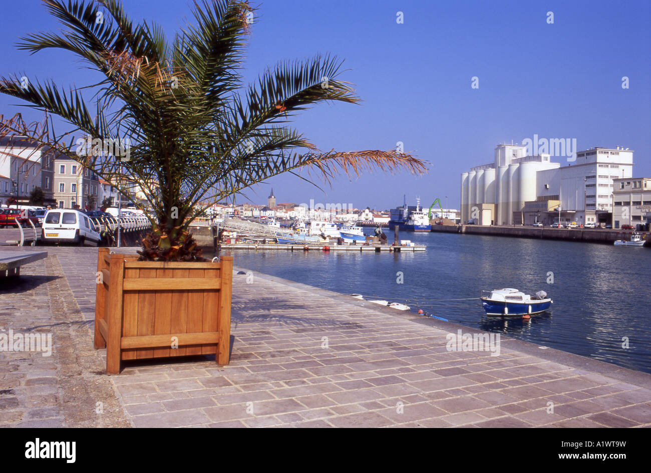 Kai bei Les Sable d ' Olonne in der Vendee Frankreich Anzahl 2398 Stockfoto