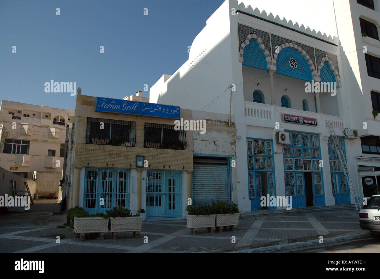 Haus von Wohnungen in der Stadt Sousse in Tunesien Stockfoto