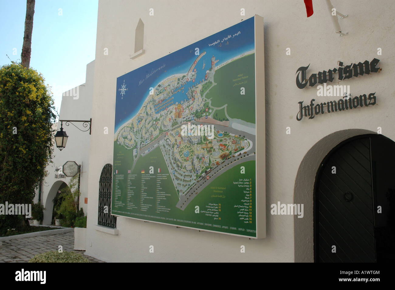 Karte von Port El Kantaoui in Tunesien Stockfotografie - Alamy