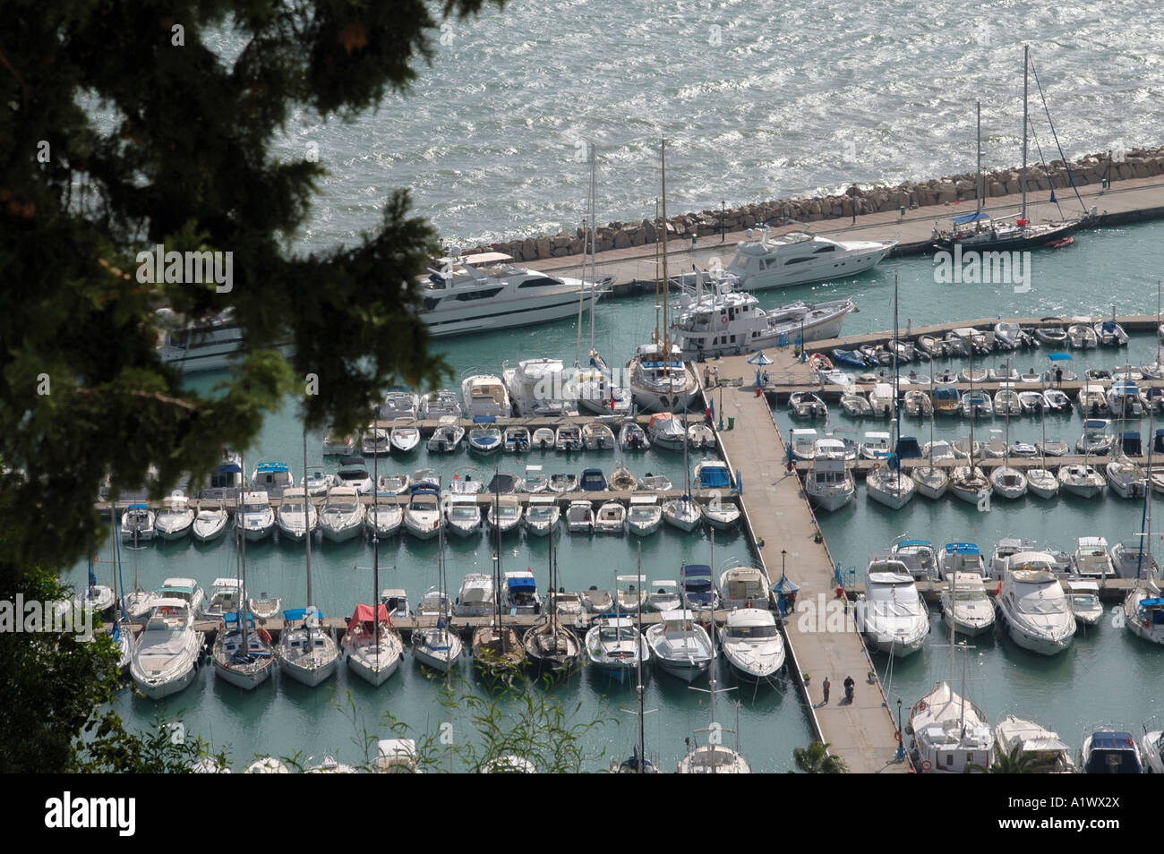 Marina in Stadt Sidi Bou Said, Tunesien Stockfoto