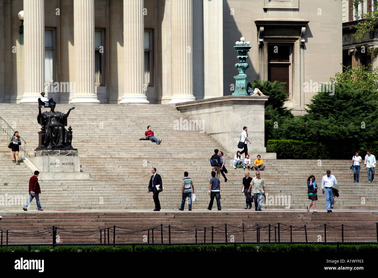 Alma Mata und niedrigen Bibliothek, Columbia University, Manhattan, NYC Stockfoto
