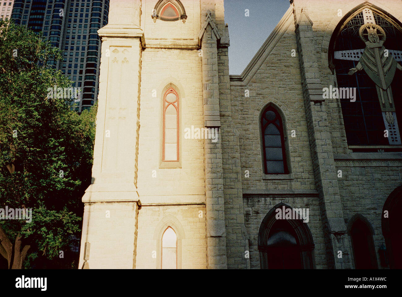 "Stadt-Schnappschüsse", Chicago Illinois, USA. Atmosphärische 35mm Snap Bild mit erheblichen stimmungsaufhellende sichtbare Filmkorn. Stockfoto
